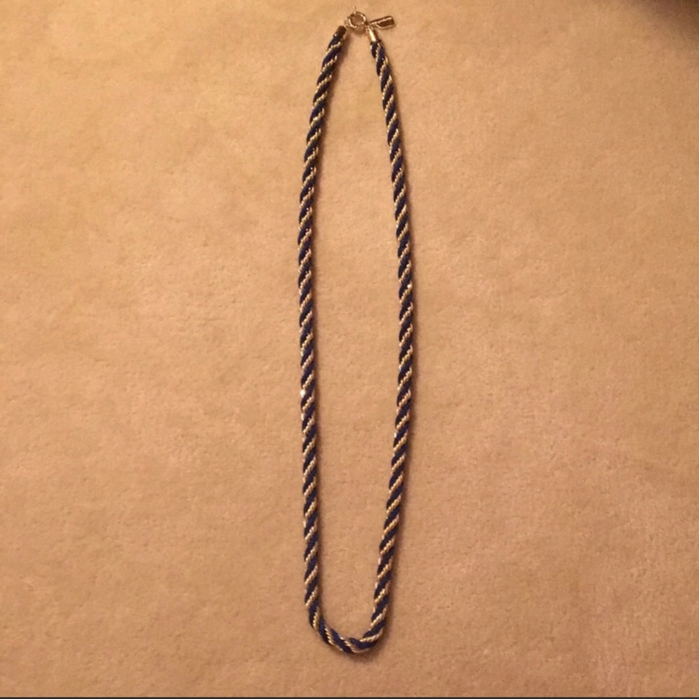 Vineyard Vines navy & gold twisted rope necklace
